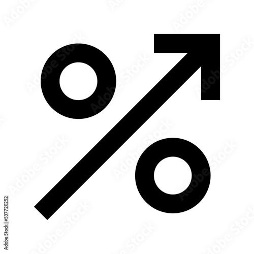 Discount Growth Flat Vector Icon