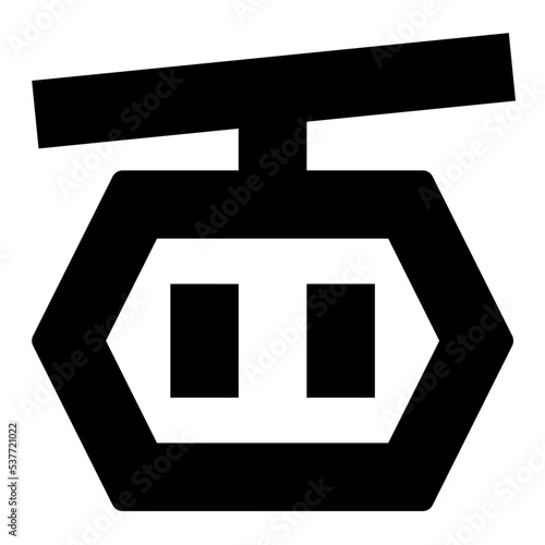 Chairlift Flat Vector Icon