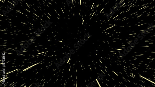 Space hyper-lapse or Space Jump or Hyperspace Jump stars.3d rendering time travel, traveling through stars with the speed of light through a black hole in a space tunnel.