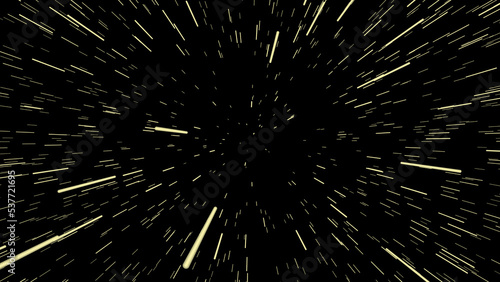 Space hyper-lapse or Space Jump or Hyperspace Jump stars.3d rendering time travel  traveling through stars with the speed of light through a black hole in a space tunnel.