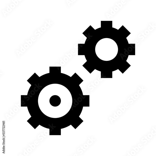 Cogwheels Flat Vector Icon