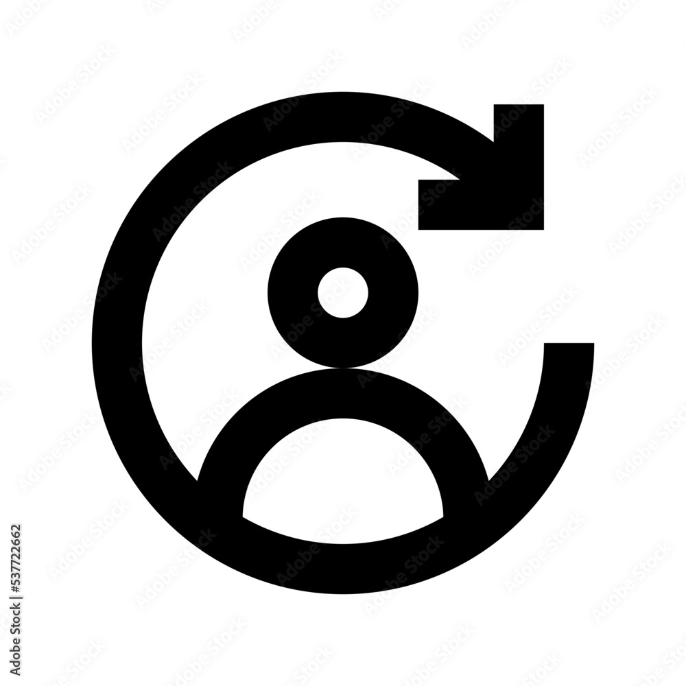 Refresh User Flat Vector Icon Refresh User Flat Vector Icon