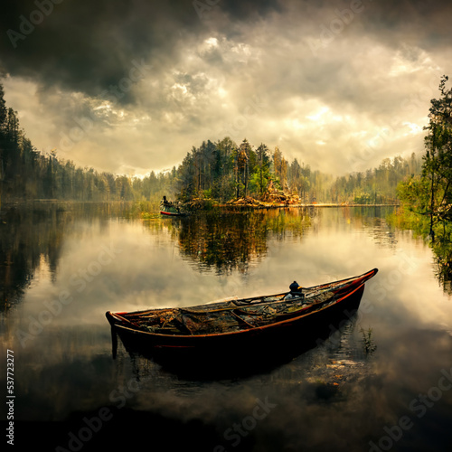 boat on the lake © mech