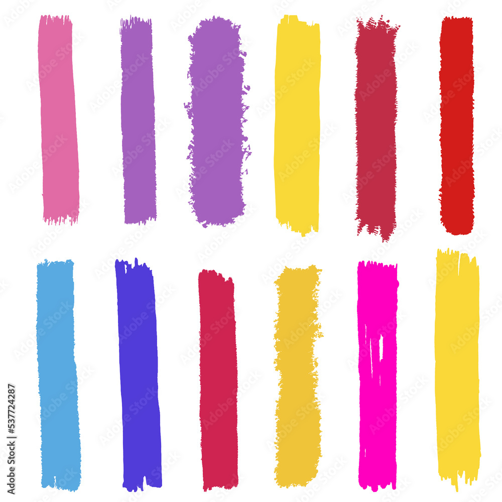 Naklejka premium Set of vector brush stroke.