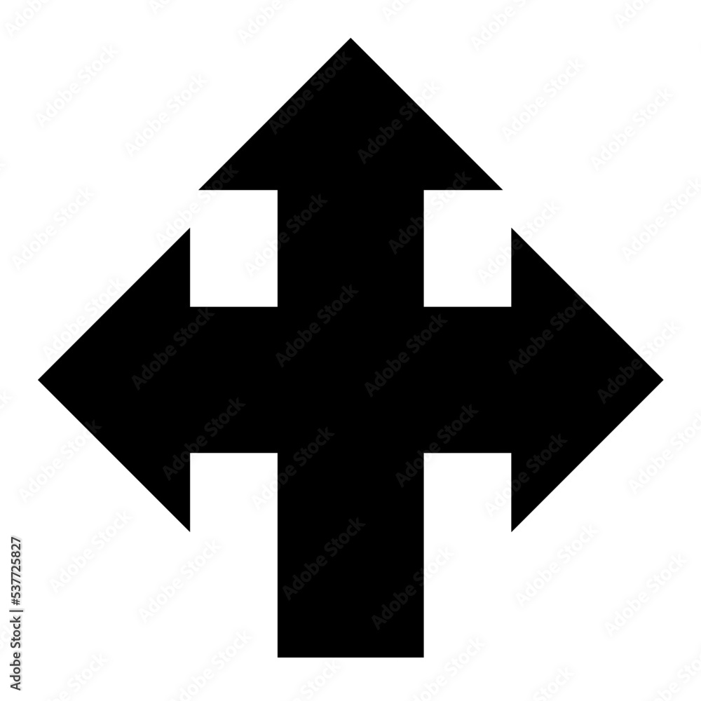 Road Intersection Vector Icon Road Intersection Vector Icon