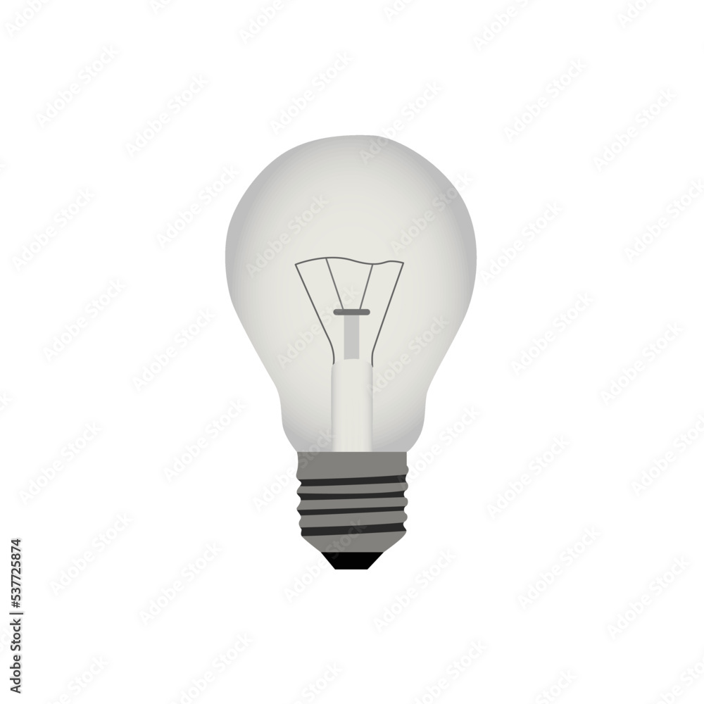Incandescent light bulb insulated on a white background. Vector illustration Incandescent light bulb insulated on a white background. Vector illustration