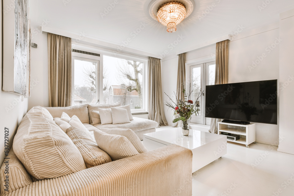 Modern living room with soft furniture Modern living room with soft furniture