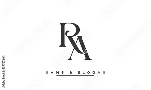 RA,  AR,  R,  A   Abstract  Letters  Logo  Monogram