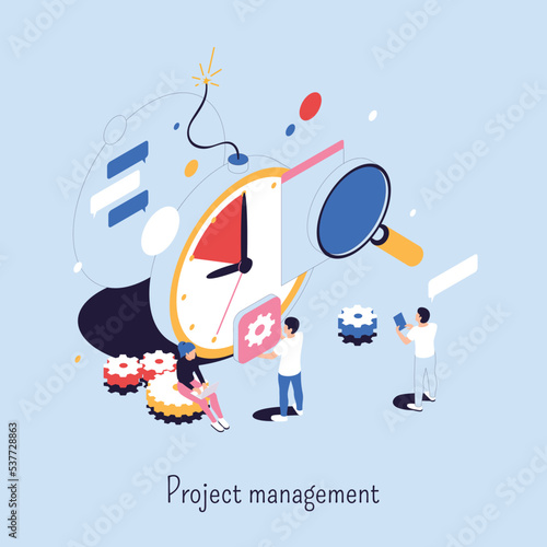 Project Management Isometric Illustration