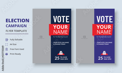 Election Campaign Flyer Template, Political Campaign Flyer Template, Vote Flyer Template, Political Election Poster