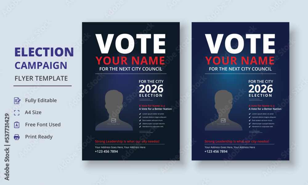 Election Campaign Flyer Template Political Campaign Flyer Template