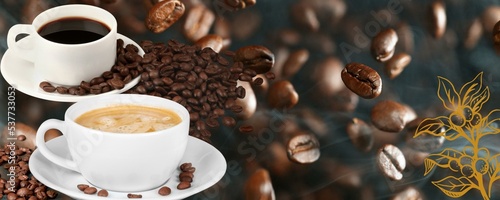 Attractive background for coffee shop signboards, coffee gatherings and pamphlets