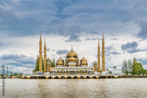 The Crystal Mosque or Masjid Kristal is a mosque in Kuala Terengganu, Terengganu, Malaysia. A grand structure made of steel, glass and crystal.. photo