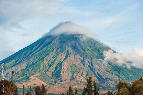 Mayon Volcano, a famous landmark in the Bicol Region of the Philippines. photo