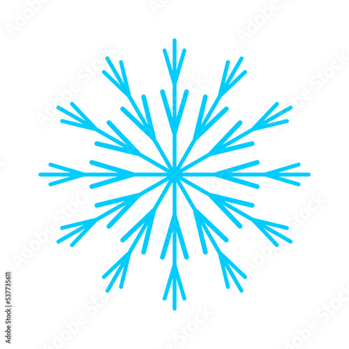 Snowflake vector . Snowflake Christmas sign in blue. Snow Isolated on white background. Vector eps10