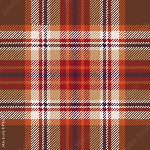 Wallpaper Mural Orange and brown tartan plaid. Scottish pattern fabric swatch close-up.  Torontodigital.ca