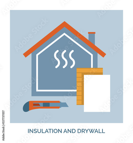 Wall insulation and drywall installation service