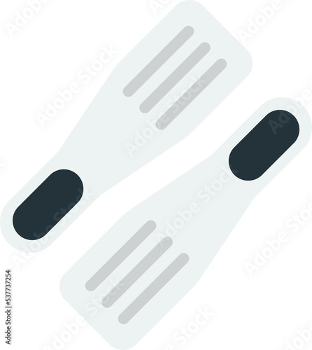 flippers illustration in minimal style