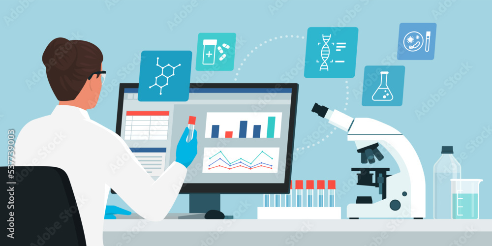 Scientist woman working in the laboratory Scientist woman working in the laboratory