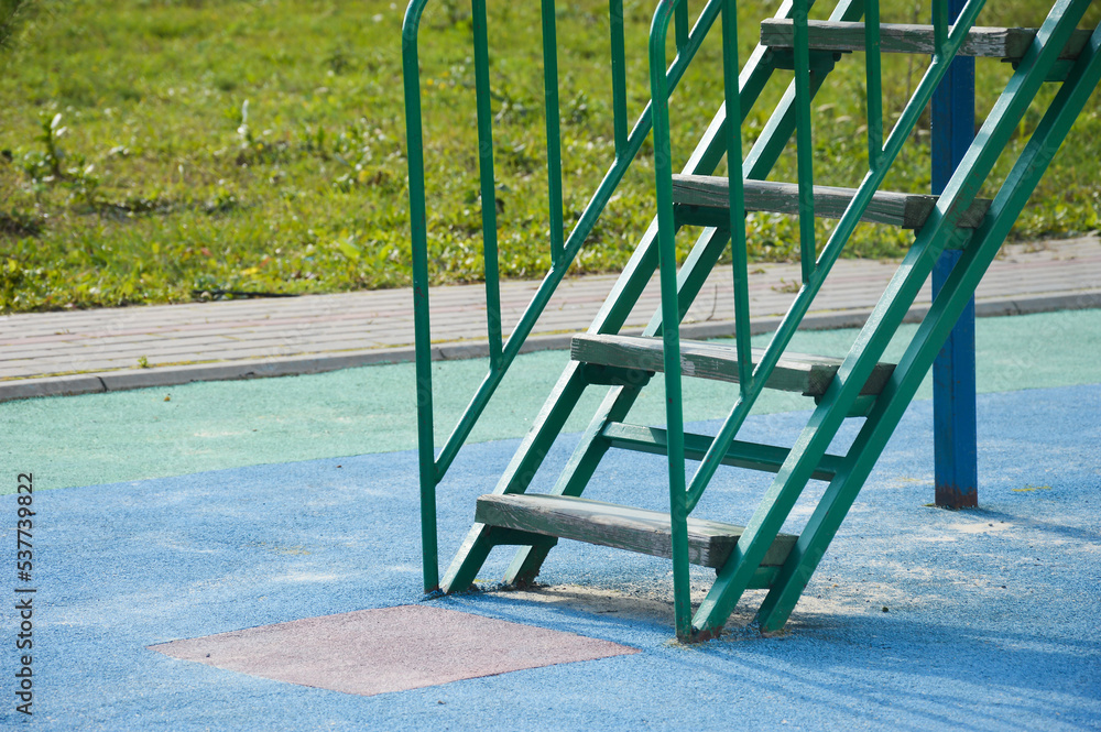 stairs on the playground. background for the design. Stock Photo
