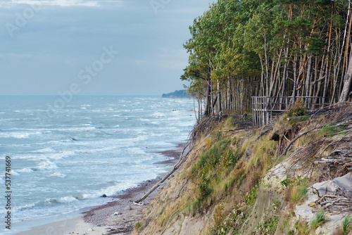 The Dutchman's Cap, in Lithuanian Olando kepurė, hill or parabolic dunes with pine trees created by aeolian processes on a moraine ridge, on the Baltic Sea in Lithuania's Seaside Regional Park photo