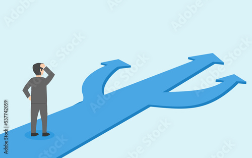 office, corporate, confused businessman, confused, doubt, choices, business confusion, dilemma, forked road, think, down the road., leader, financial, investment, motivation, creative, crossroad, cros