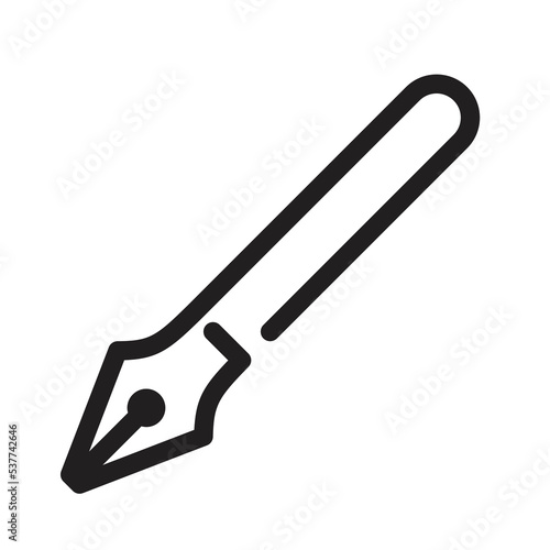 Anchor, pen tool icon in black flat design on white background, pen icon. pencil illustration. pencil, pen edit Icon. Anchor pen tool icon