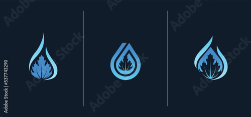 water drops logos