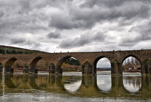 old bridge over the river