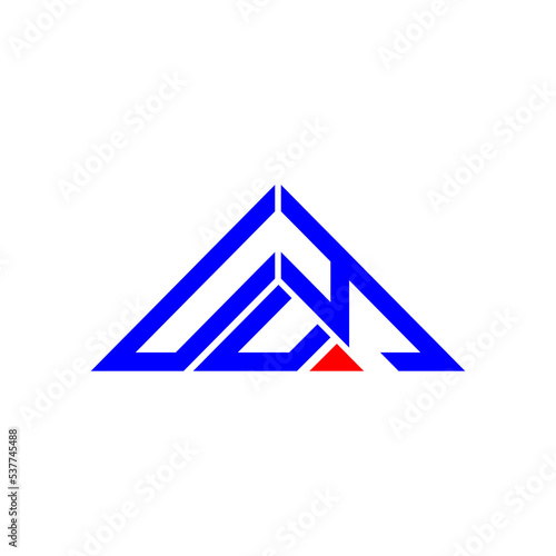 UUY letter logo creative design with vector graphic, UUY simple and modern logo in triangle shape. photo