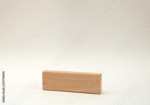 wooden block on white background
