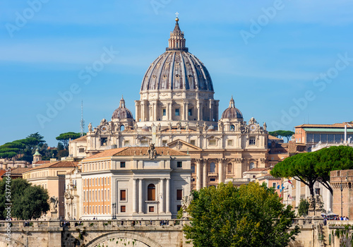 St. Peter's basilica in Vatican, center of Rome, Italy