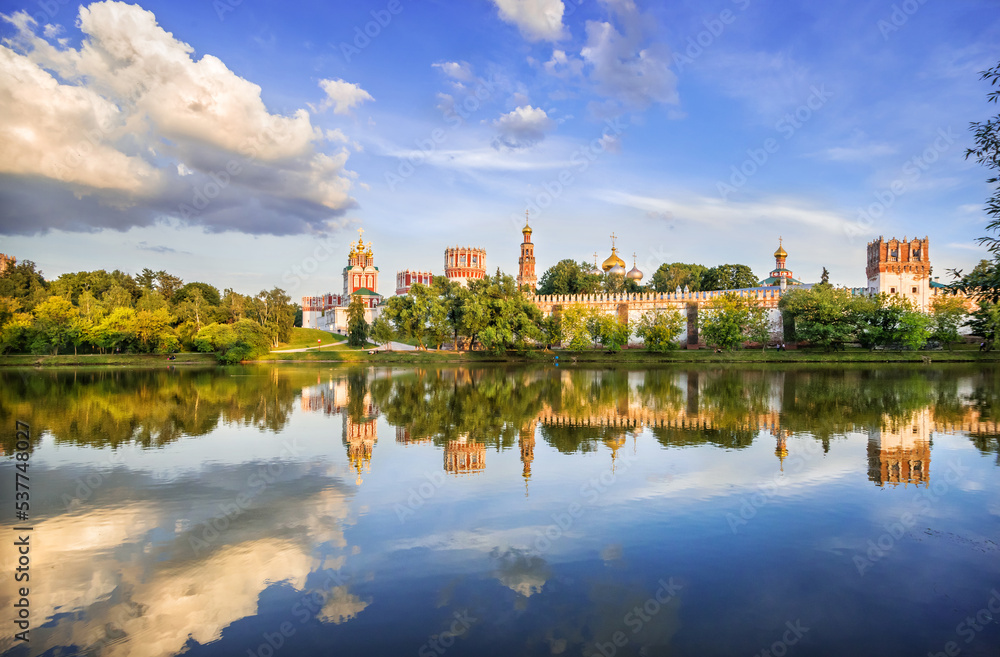 Novodevichy Convent and reflection in the pond, Moscow