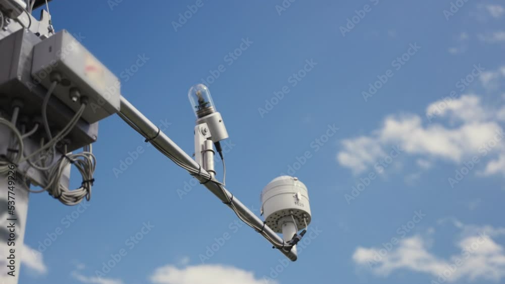 Meteorological instruments for weather condition data measurements on ...