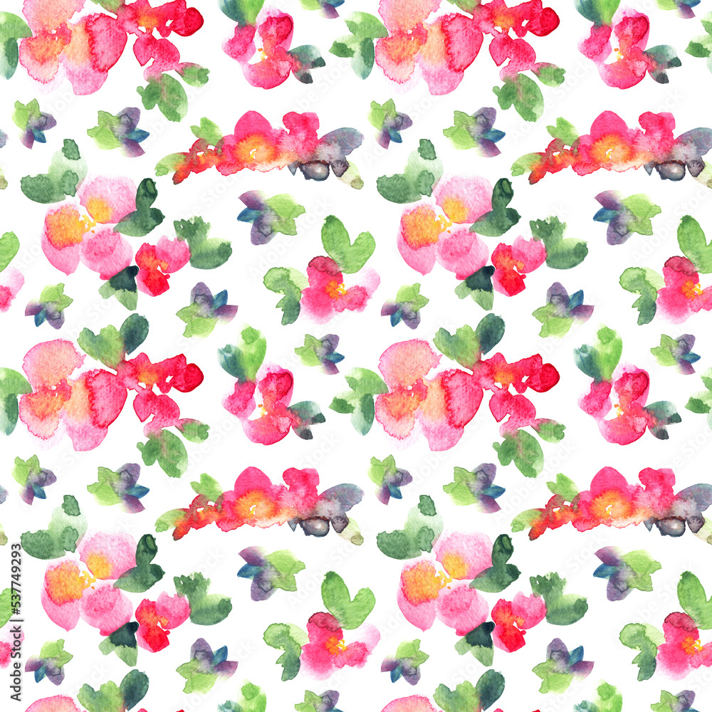 Obraz premium Watercolor floral pattern