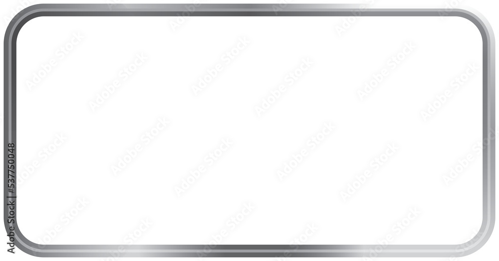 Metal rectangle frame on transparent background. Metal rectangle frame on transparent background.