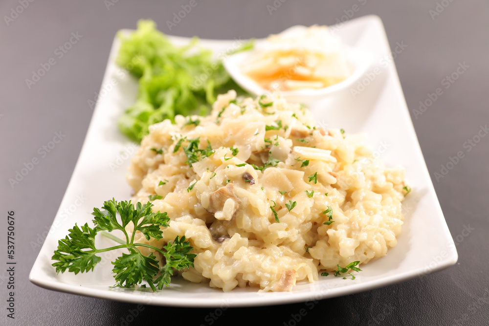 risotto with cream and mushroom risotto with cream and mushroom