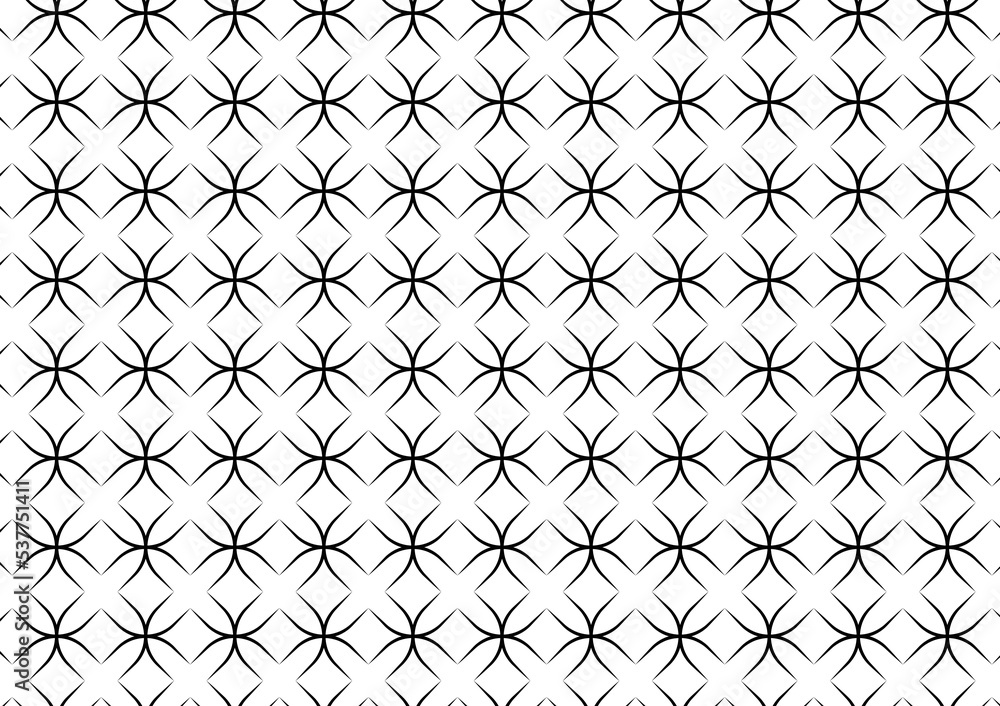 Fototapeta premium Fabric pattern seamless back and white 