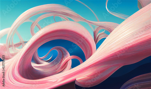 3D rendering of Abstract il...