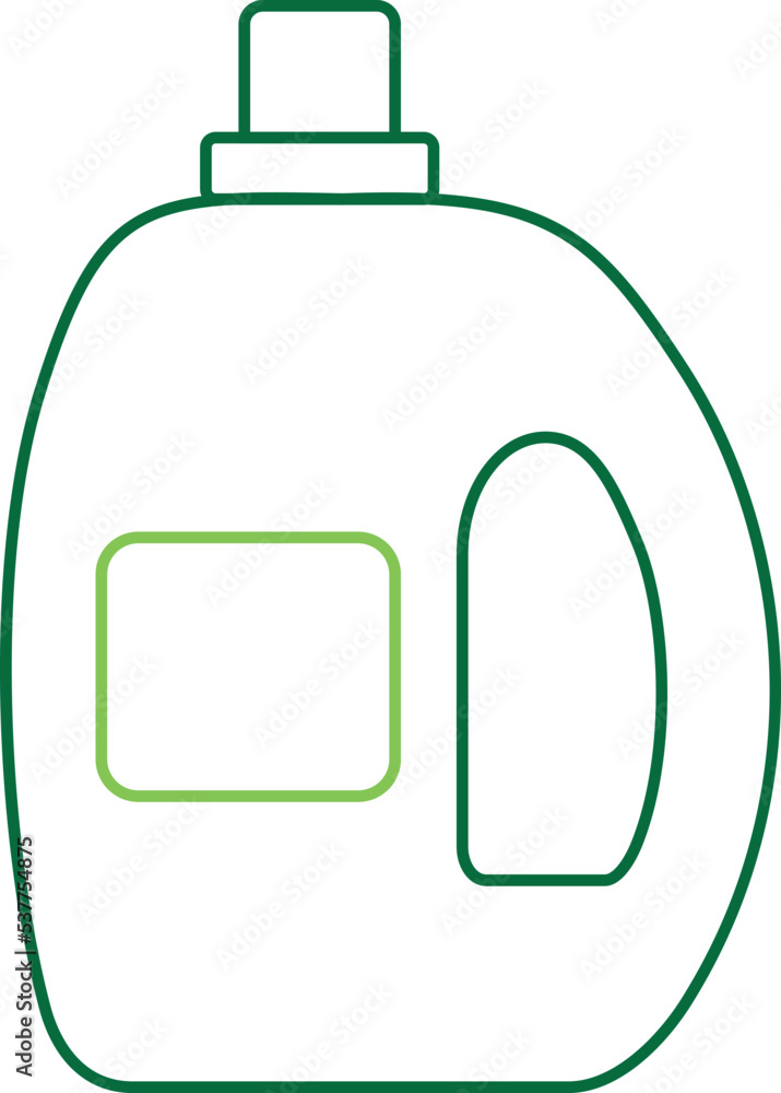 Obraz premium Cleaning line icons. Laundry, Gel for washing machine. laundry washing machine. Vector with green line