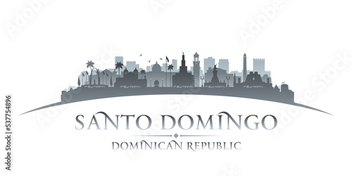 Принти на полотні Santo Domingo Dominican Republic city silhouette white background