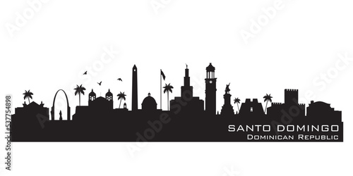 Santo Domingo Dominican Republic city skyline vector silhouette photo