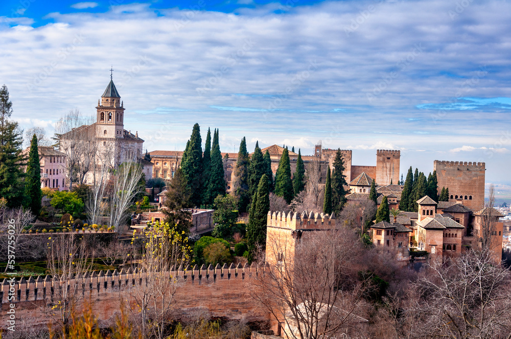The Alhambra of Granada, Spain.