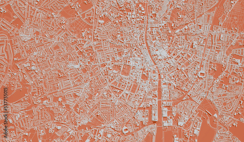 Photography Dublin, Ireland city map aerial view