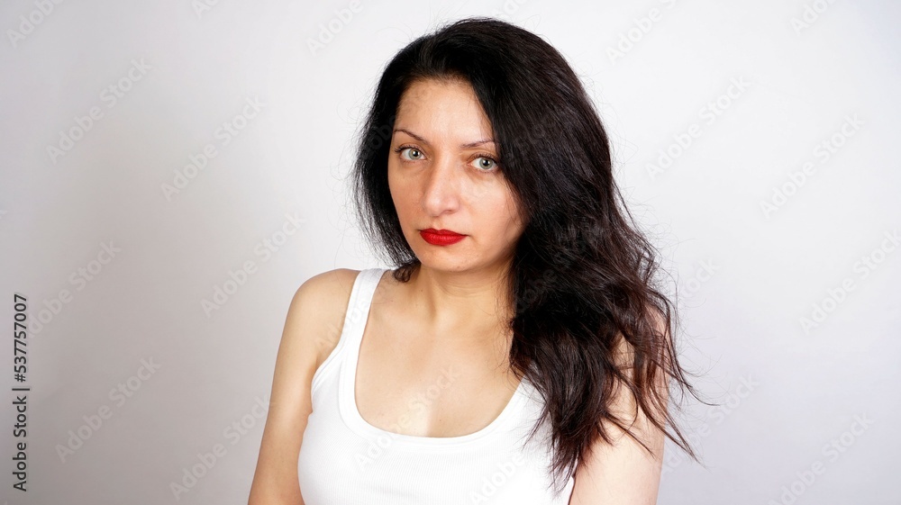 a girl with dark hair a girl with dark hair