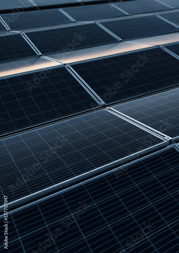 Detail of a photovoltaic system  for sustainable energy and against climate change
