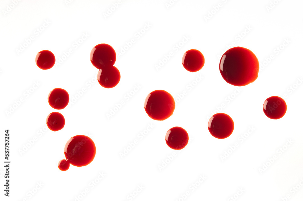 blood drops on white background blood drops on white background