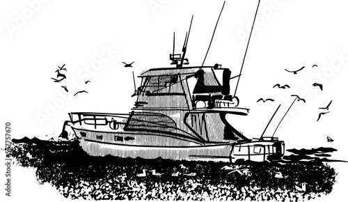 fishing boat in the sea