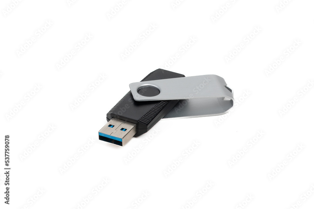 USB flash memory device isolated on white background USB flash memory device isolated on white background