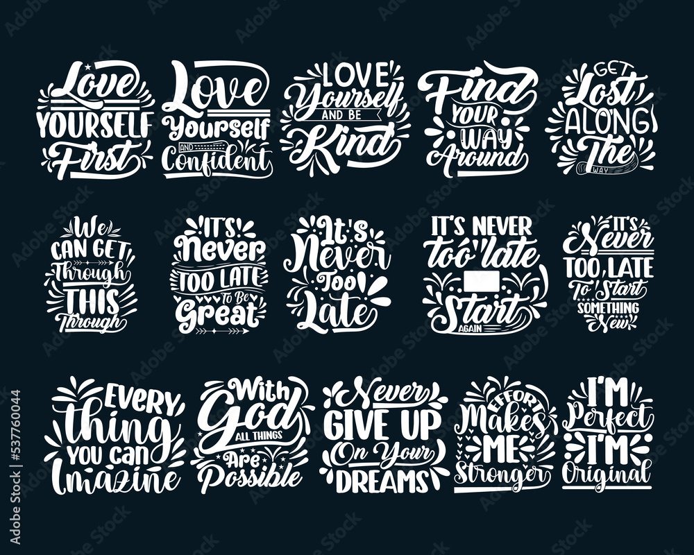 Hand Drawing Motivational Quotes T-shirt design 
